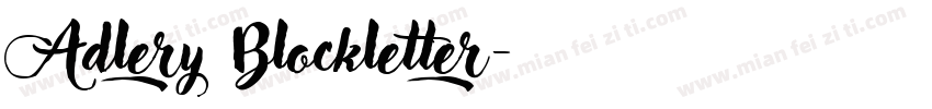 Adlery Blockletter字体转换